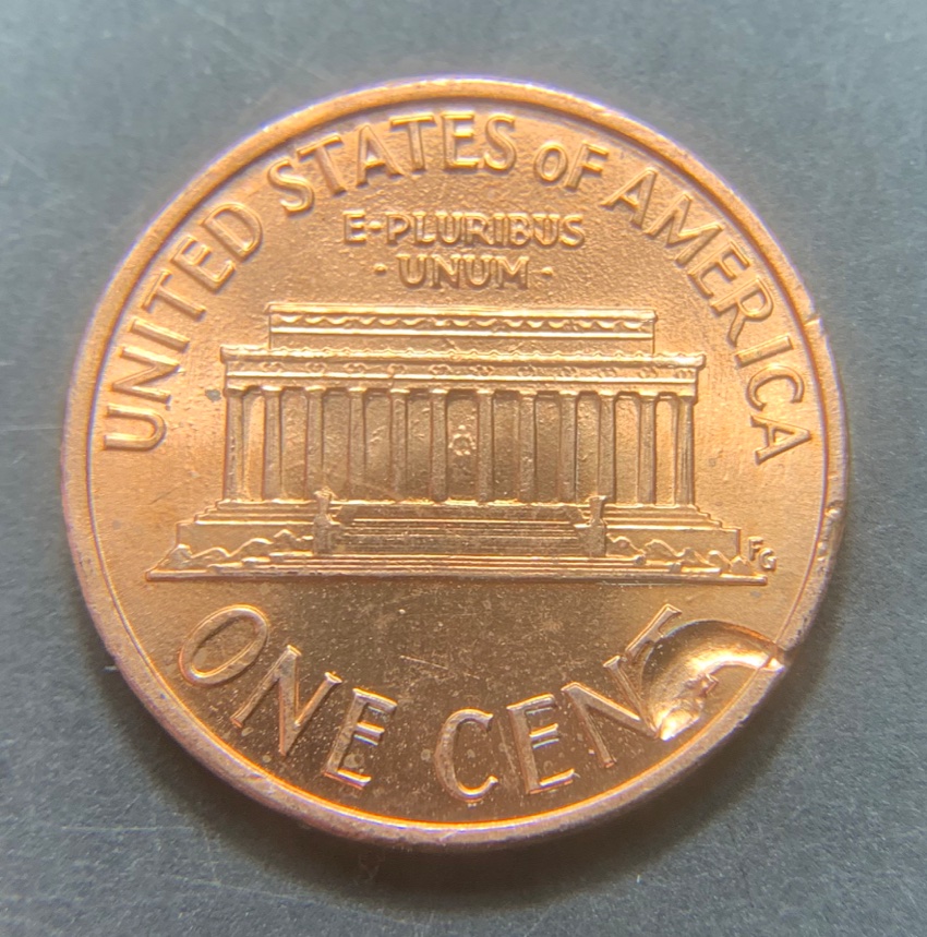 1992-Lincoln-Cent-Struck-Through-Reverse