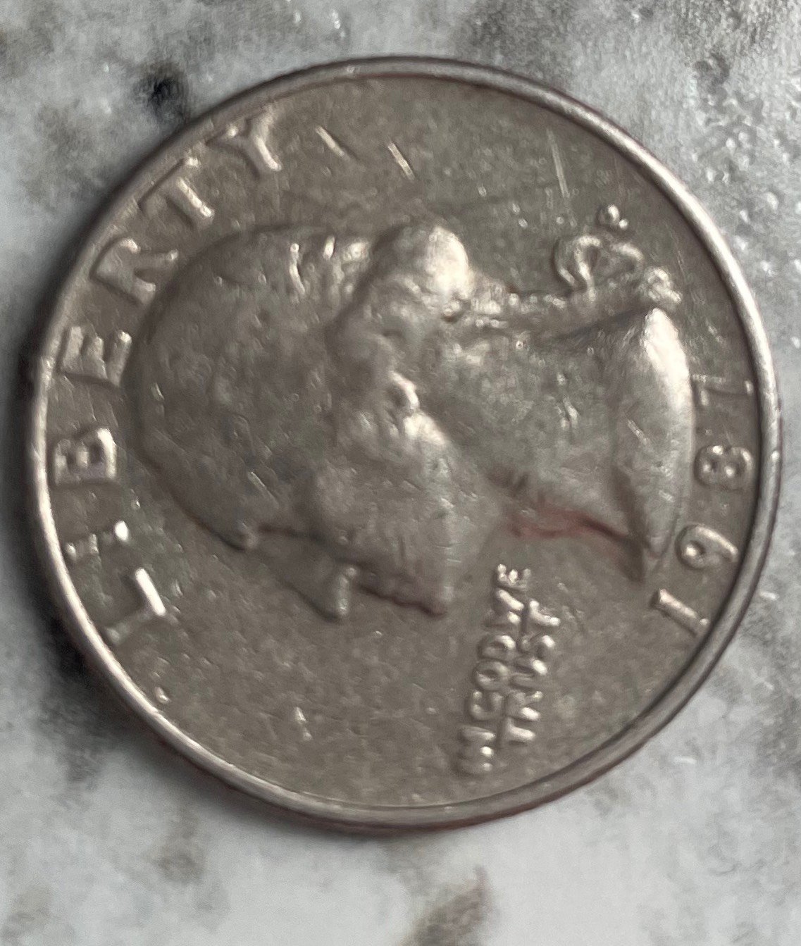 1987-P-Washington-Quarter-Error?-Grease-Over-Multiple-Letters-In-Different-Locations