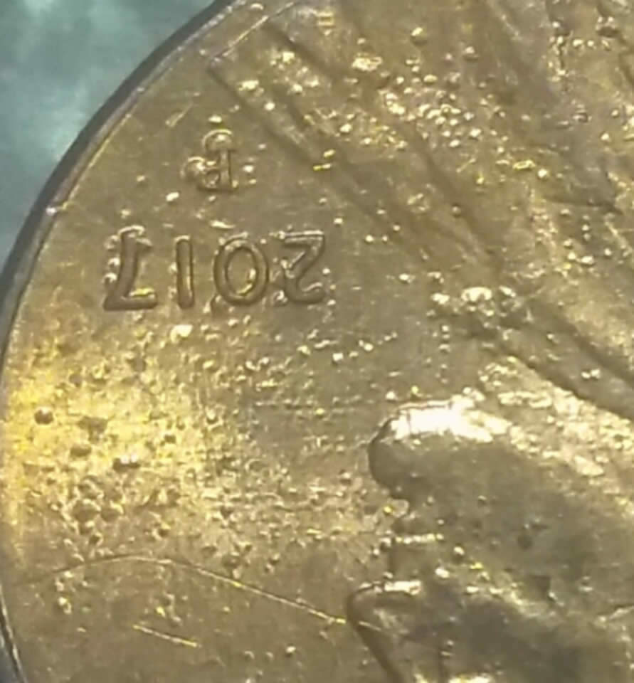 2017-P-Lincoln-Cent-With-Bubbles-?