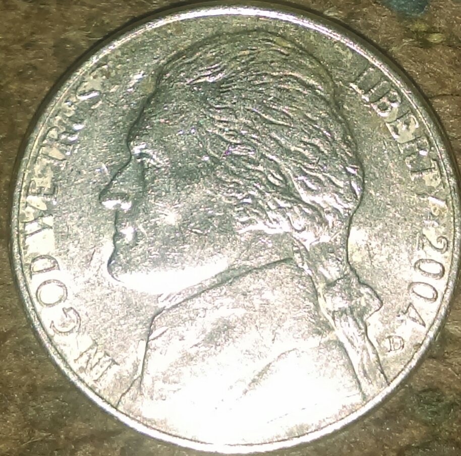 2004-D-Jefferson-Nickel,-Semi-Blank-Reverse