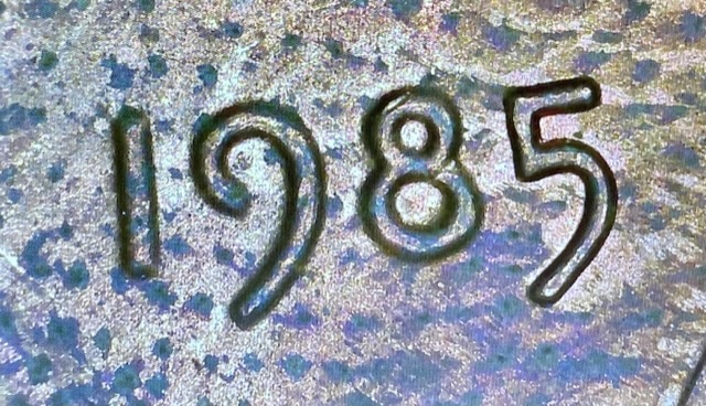 1985-Lincoln-Penny-Ear-Error,-Die-Cracks