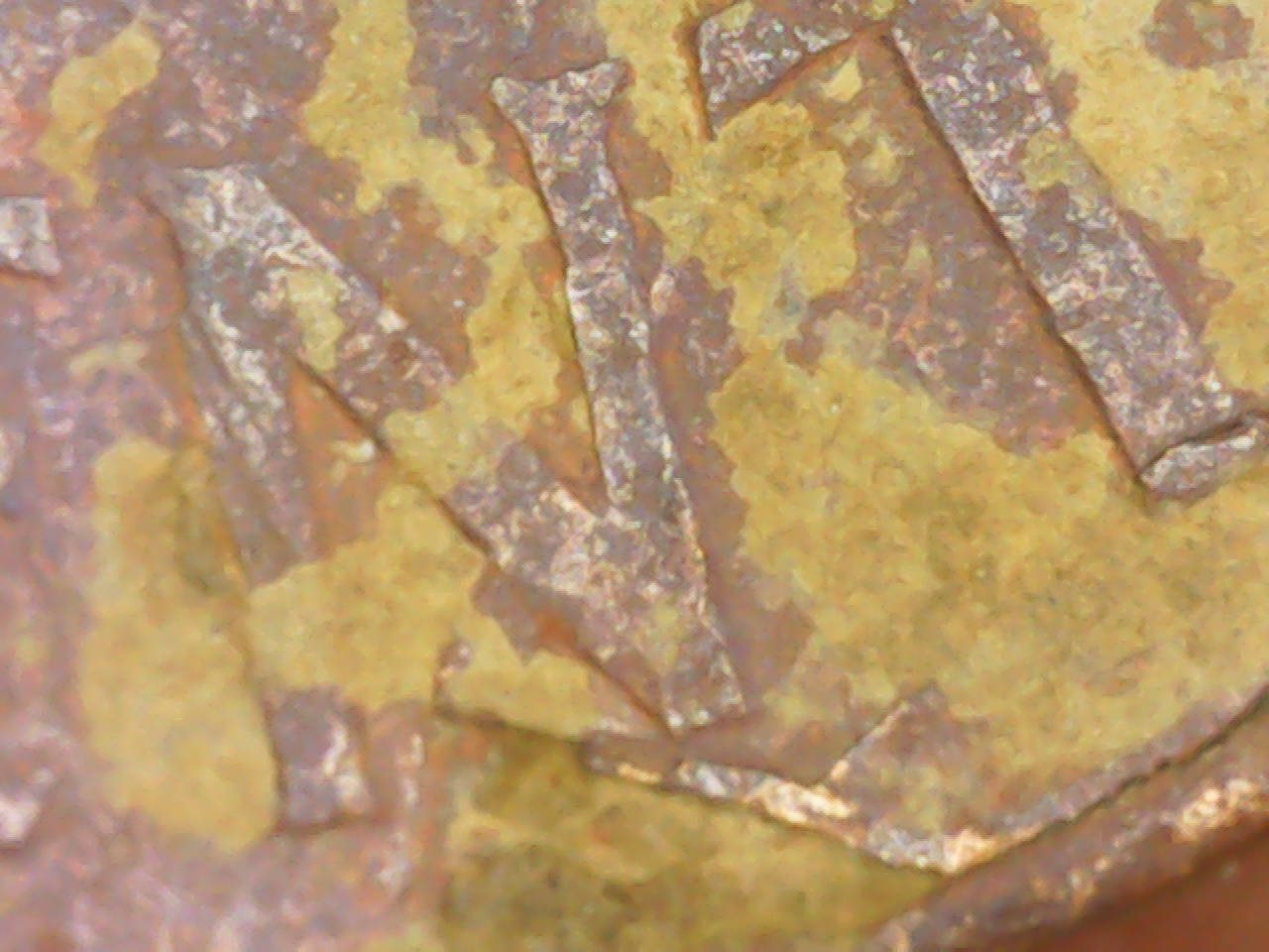 1966-Lincoln-Penny,-Lamination-Error-Across-Obverse-And-?