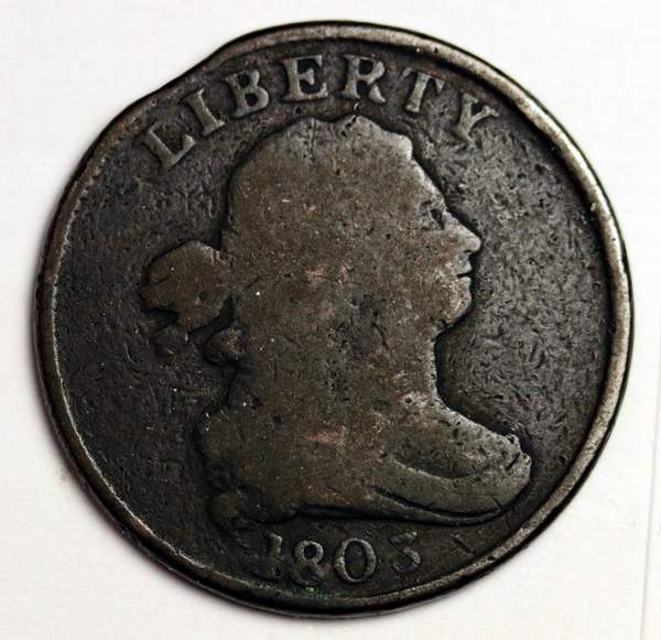 Clipped-Planchet-On-1803-Half-Cent