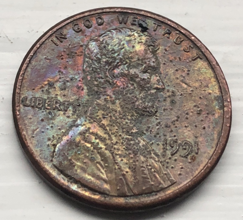 1991-Lincoln-Penny--Toned-