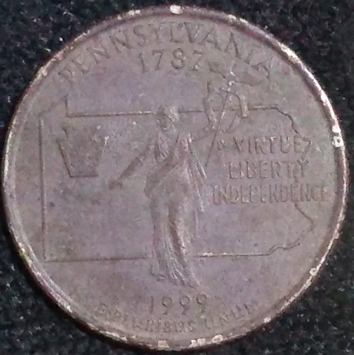 1999-Pennsylvania-Quarter-Missing-Clad-Both-Sides?