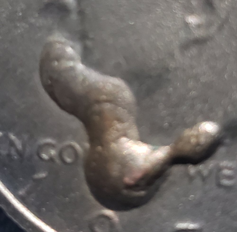 1972-?Mint-Not-Visible-See-Picshalf-Dollar-Melted-Or-Error
