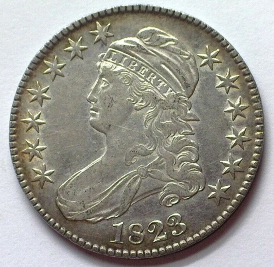 1823-Bust-Half-Dollar-Cleaned/Value-?!