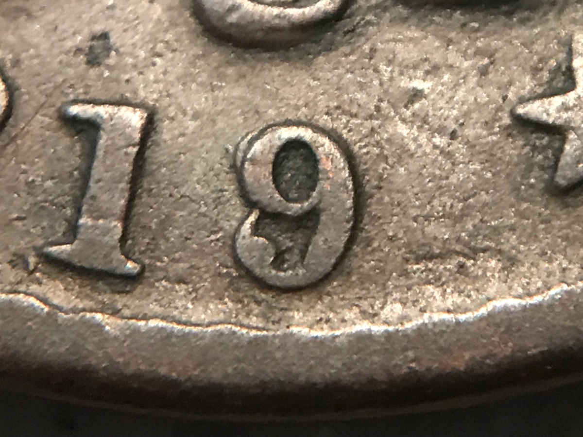 1819/8-Coronet-Large-Cent--Overdate-Newcomb-1-Cherrypick