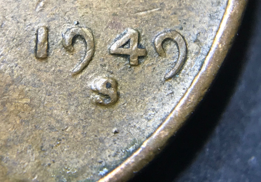 1949-S-Lincoln-Wheat-Cent--RPM-001-S/S/S-West,-And-West