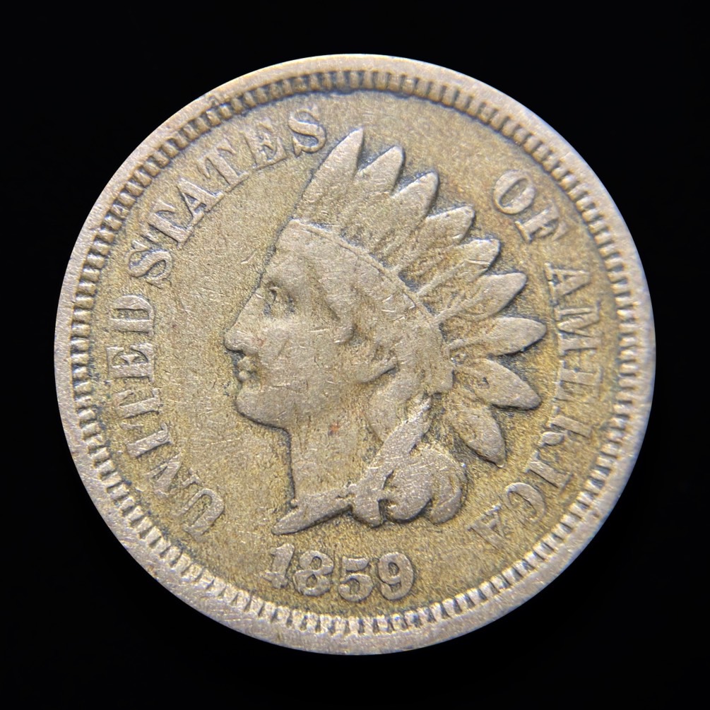 1859-Indian-Head-Cent-FS-303-Snow-3-For-Grading