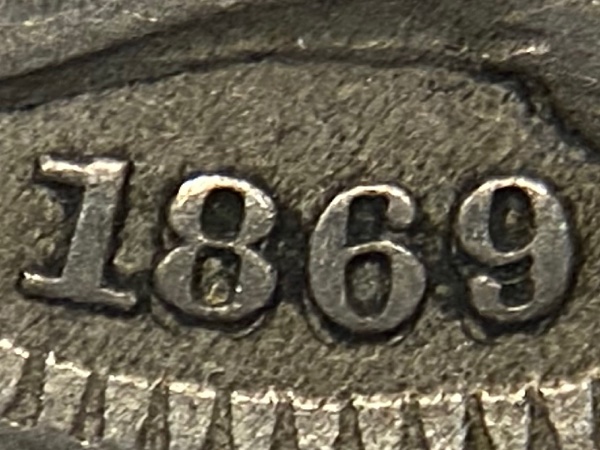 1869-Three-Cent--Re-Punched-Date-FS-302-Cherry-Pick-For-Grading