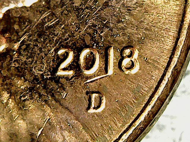 2018-D-Lincoln-Shield-Cent;-Doubled-Ear!