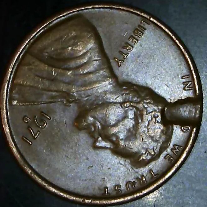 1971-D-LMC--Pre-Strike-Planchet--Error-Or-Debris-Obstructed-Strike?