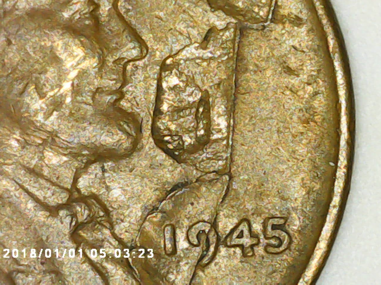 1945-Wheat-Penny-Retained-Lamination-Peel-Pre-Strike