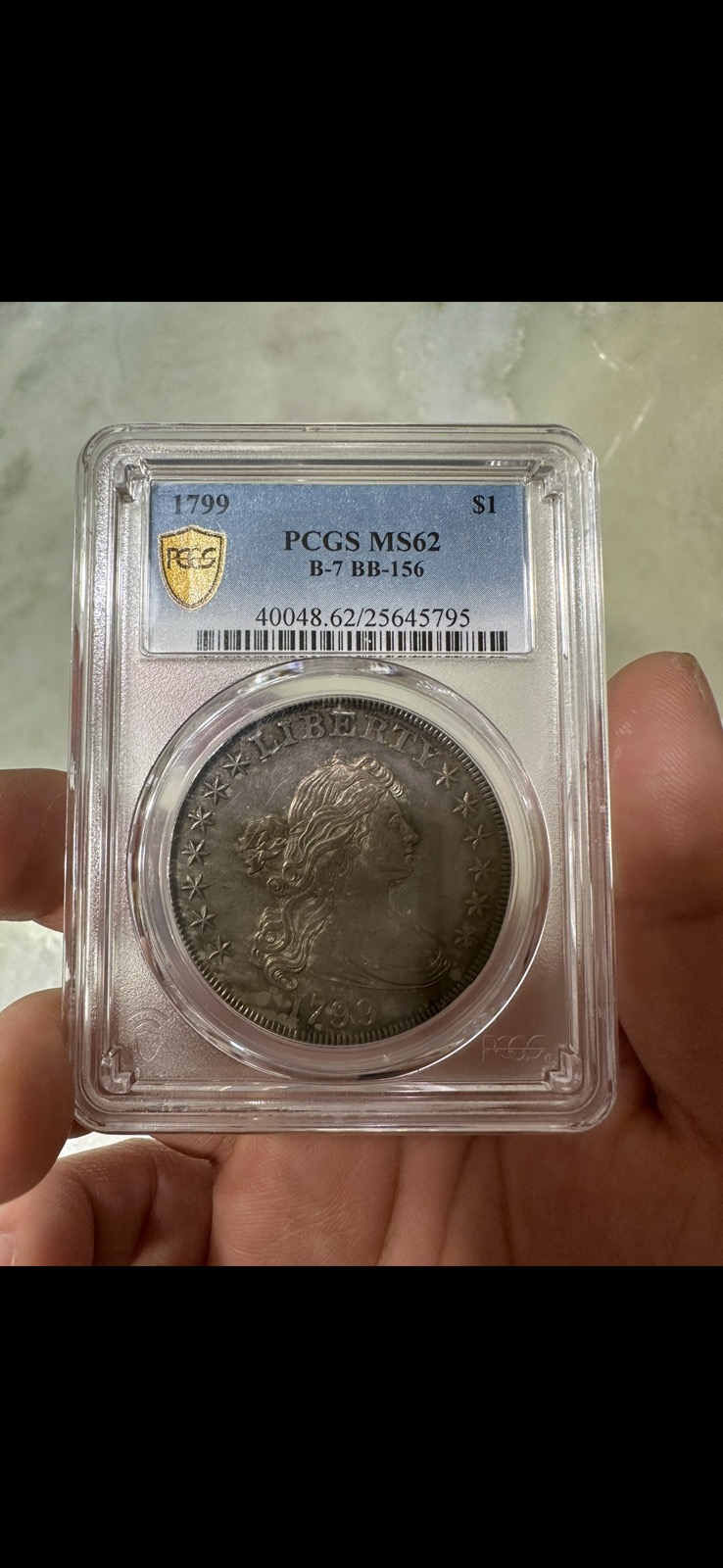 1799-Drape-Bust-Dollar-MS-62-Only-Known-MS-For-This-Die-Variety!