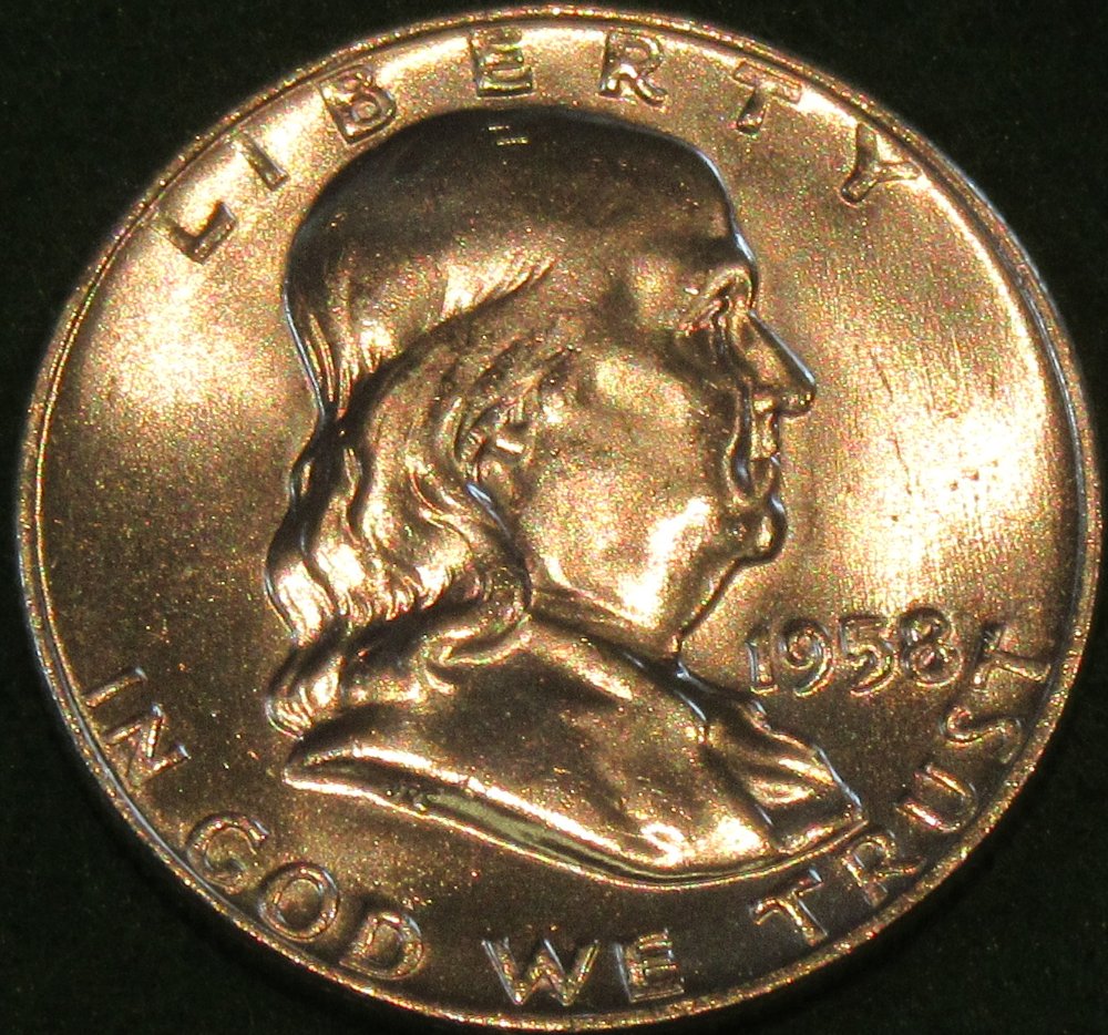 1958-Franklin-Half-Dollar-For-Grading