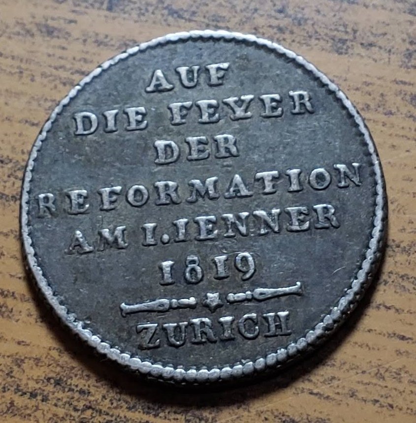 Magister-Huldricus-Zwingli-1819-Coin-Or-Token-Unidentified-Silver-Ducat-Of-Zuerich