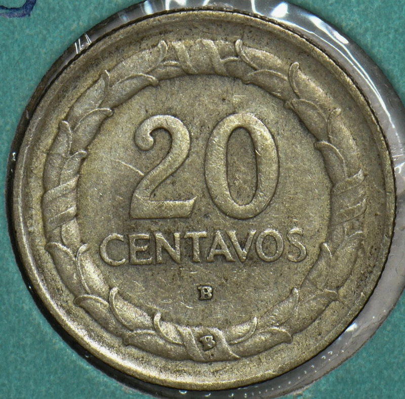 1945-Colombia-20-Centavos-