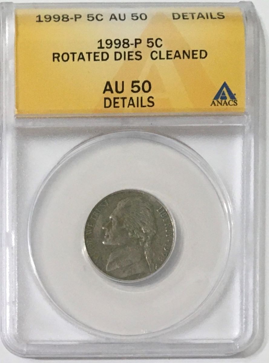 Die-Rotation-Error-About-45°-1998-P-Jefferson-Nickel