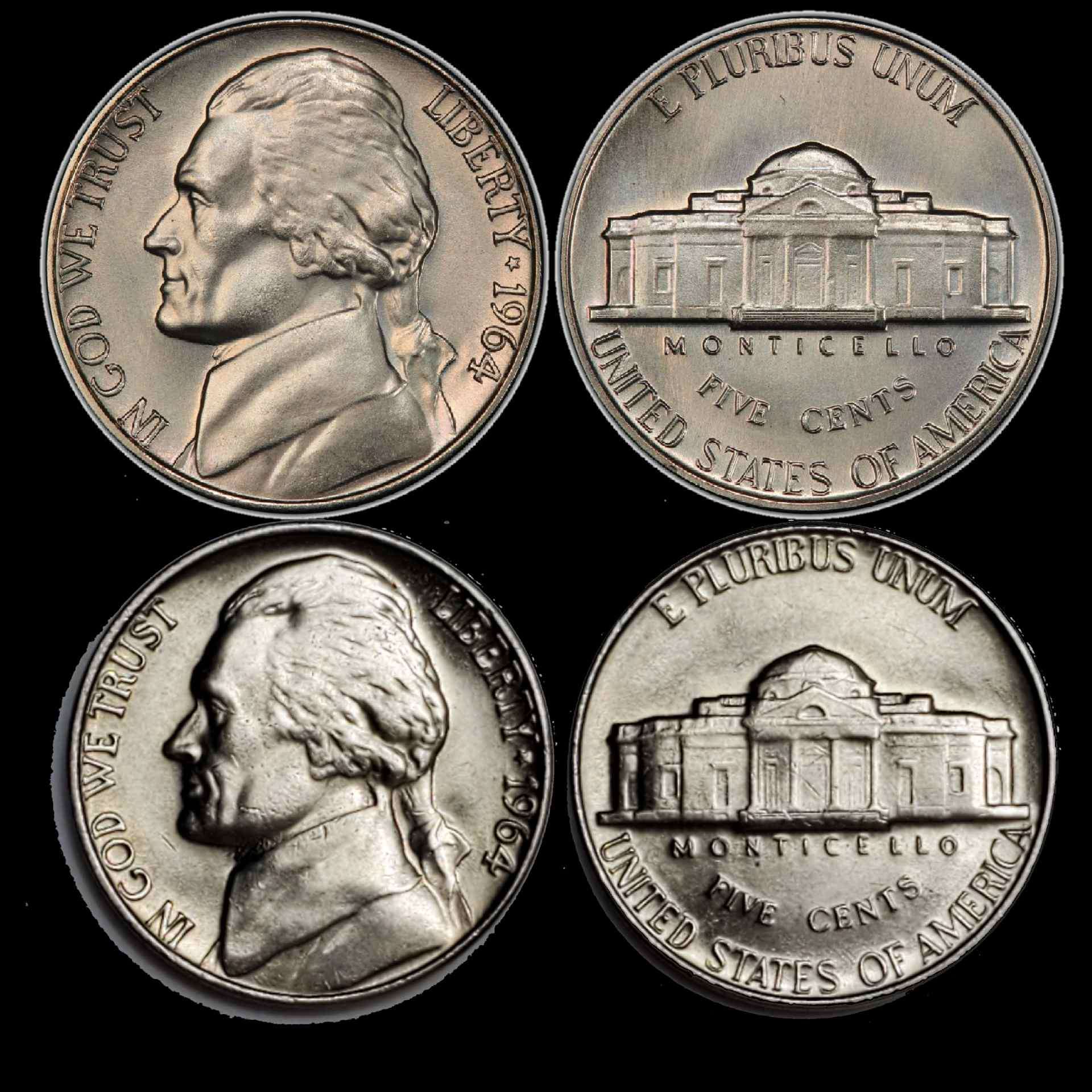 1964-US-Mint-Set.-Please-Explain-Where-The-Grainy-Finish-In-All-These-Coins-Are-From?