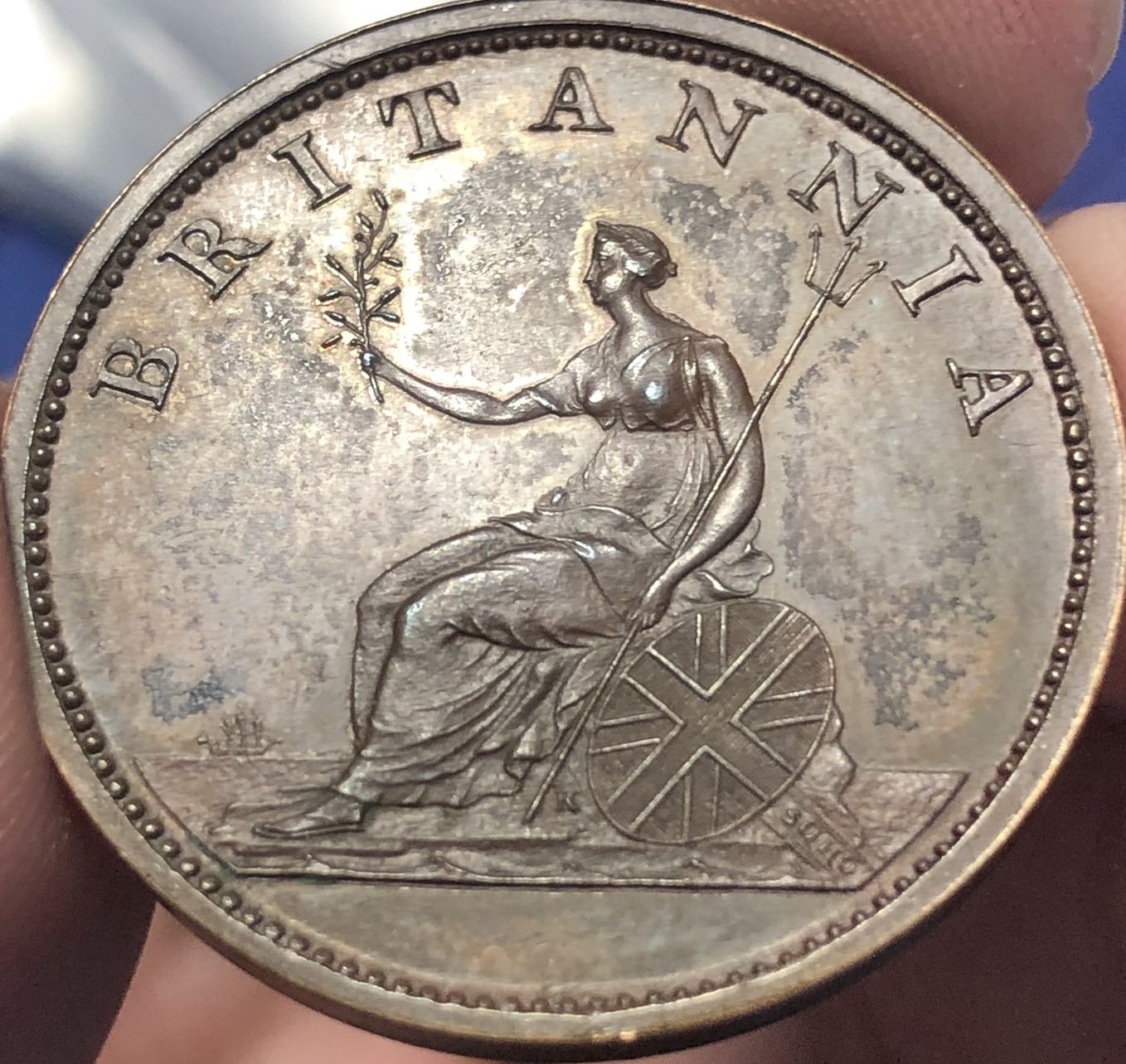 Taylor-1807-Proof-Halfpenny-Bronzed-Restrike