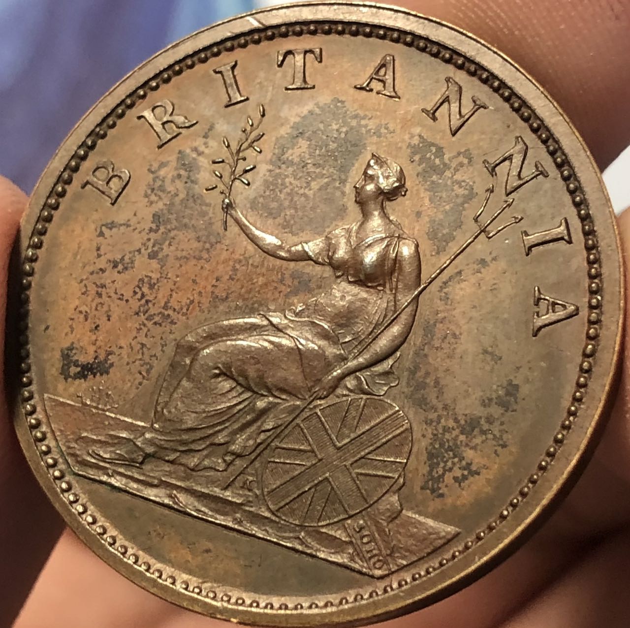 Taylor-1807-Proof-Halfpenny-Bronzed-Restrike