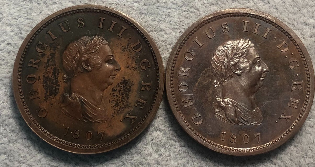 1807-Half-Penny-Bronzed-Proof-Peck-1383-Restrike