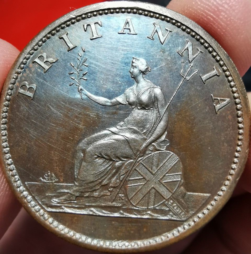 1807-Half-Penny-Bronzed-Proof-Peck-1383-Restrike