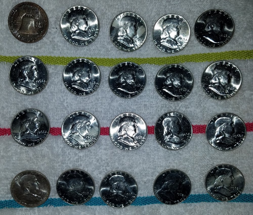 Picked-This-Roll-Of-1963-D-Franklin-Halves-Today,-Not-Sure-What-To-Do-Next