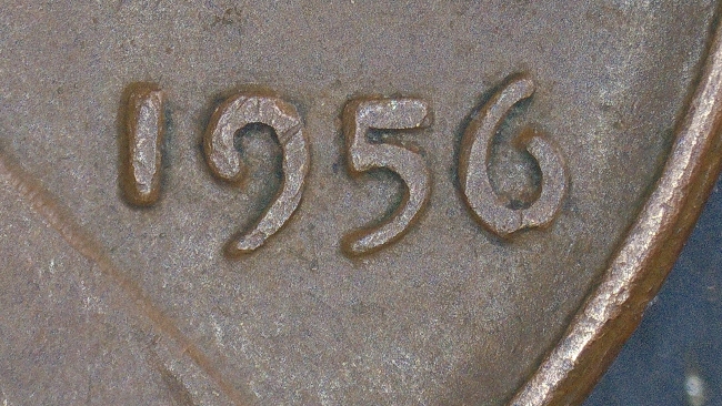 1956-BIE-Penny-With-Die-Chip-On-The-6