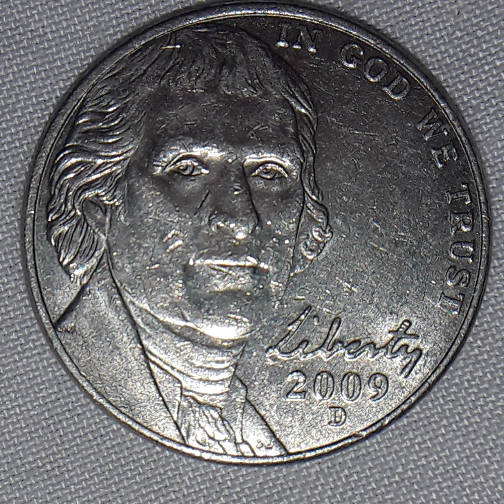 2009-D-Jefferson-Nickel-Pulled-From-Roll-Today