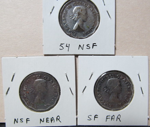1954-Canadian-Five-Cents---Near-Maple-Leaf