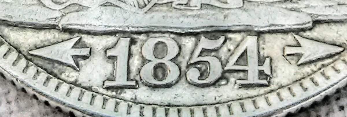 1854-Half-Dollar-O-.-Unsure-Of-The-Grade-/-Value