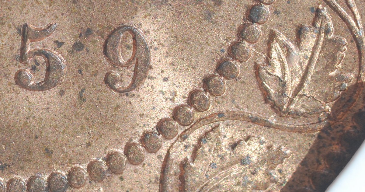 Canada-1859-Large-Cent---Repunched-9---Haxby-E32A