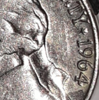 1964-D-Nickel--Shadows-Of-Numbers-&-Letters-Both-Sides