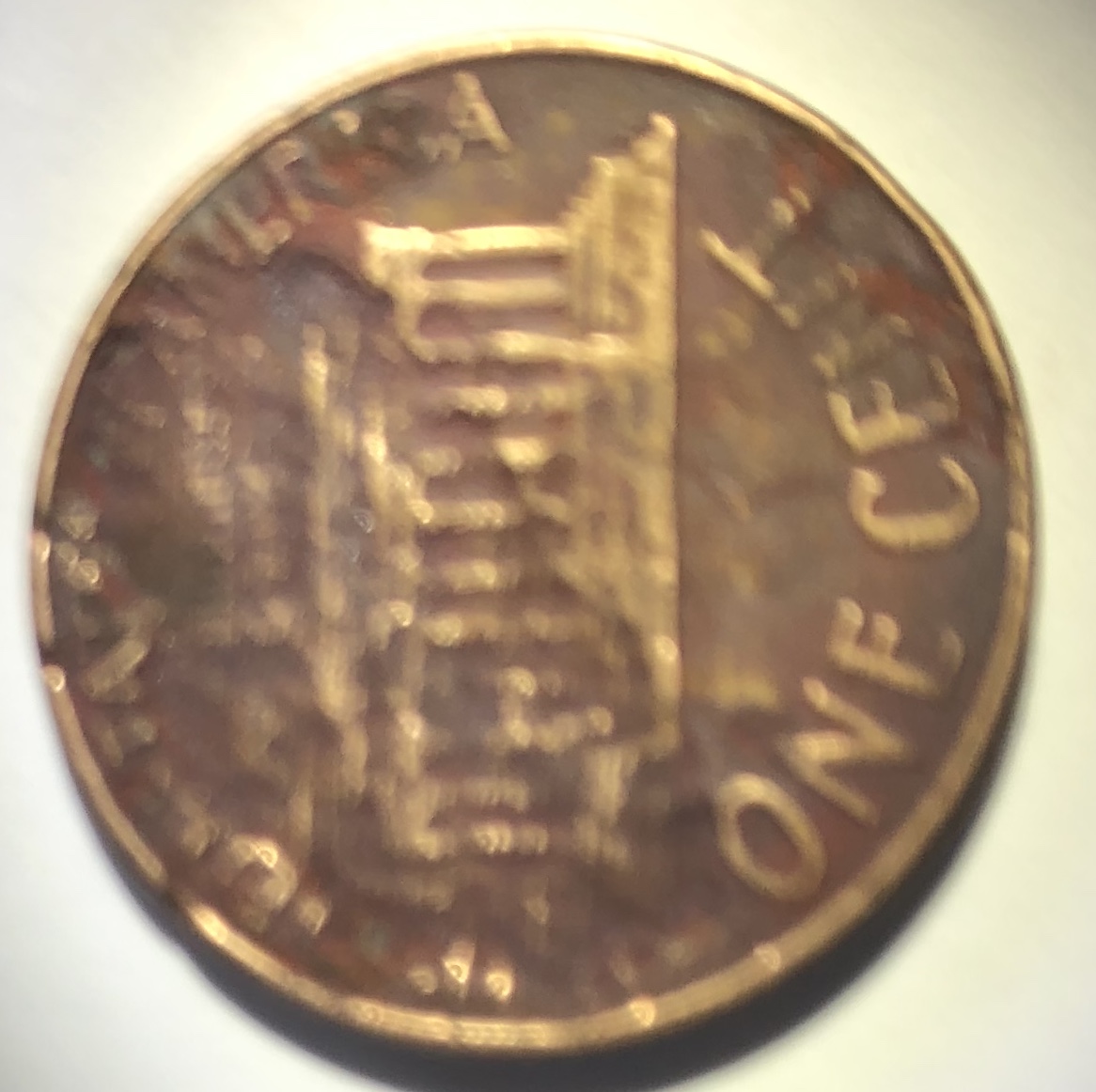 1964-Dark-Red-Penny-Missing-Much-Detail