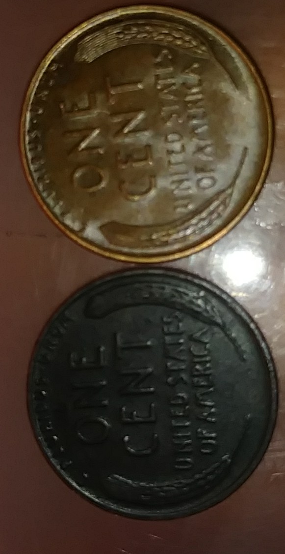 Hey-Fellas,-Could-Use-A-Little-Help-Here.-44d-And-45p-Wheat-Cents.-Toning?