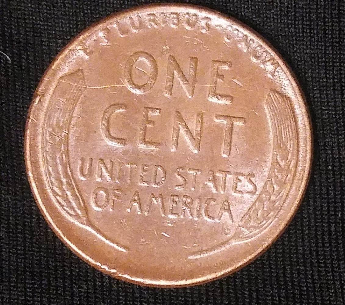 1954-P-Wheat-Cent.-I-Was-Wondering-If-The-Top-Of-The-Coin-Is-Doubled-Or-Just-From-A-Grease-Error?