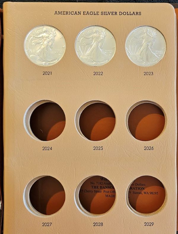 Dearborn's-7181/7182-American-Silver-Eagle-Albums---Bullion-And-Burnished-Version.