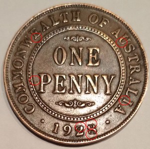 1928-Australian-Penny-Errors