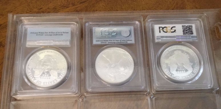 American-Silver-Eagles-Set---CAPS-Album---Photos