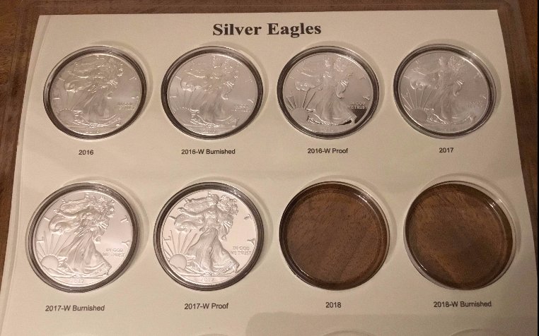 American-Silver-Eagles-Set---CAPS-Album---Photos