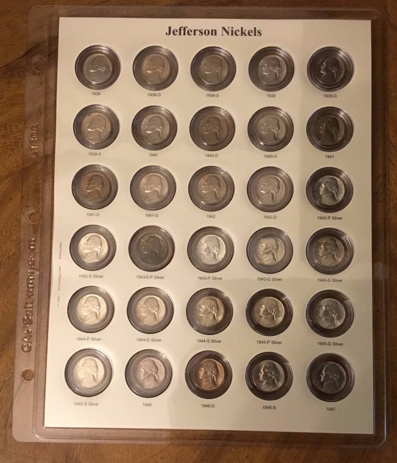 Jefferson-Nickel-Set-CAPS-V/S-Dansco---Photos