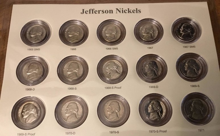Jefferson-Nickel-Set-CAPS-V/S-Dansco---Photos