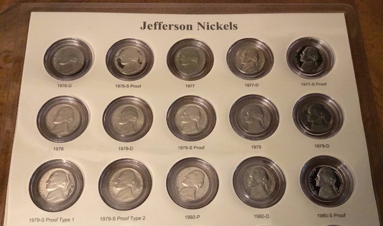 Jefferson-Nickel-Set-CAPS-V/S-Dansco---Photos