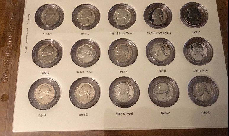 Jefferson-Nickel-Set-CAPS-V/S-Dansco---Photos