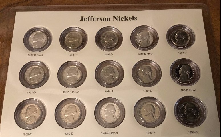 Jefferson-Nickel-Set-CAPS-V/S-Dansco---Photos