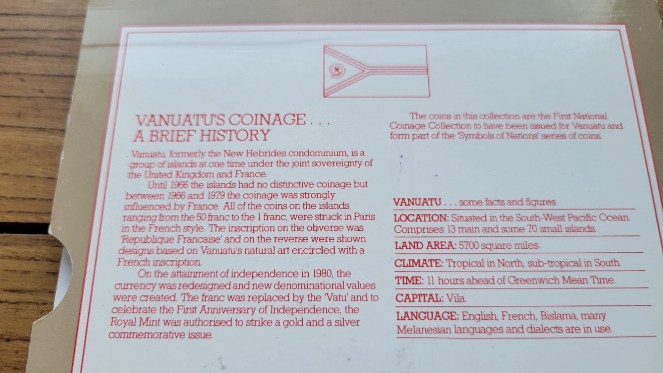 Vanuatu-First-National-Coinage-1983-BU-Collection