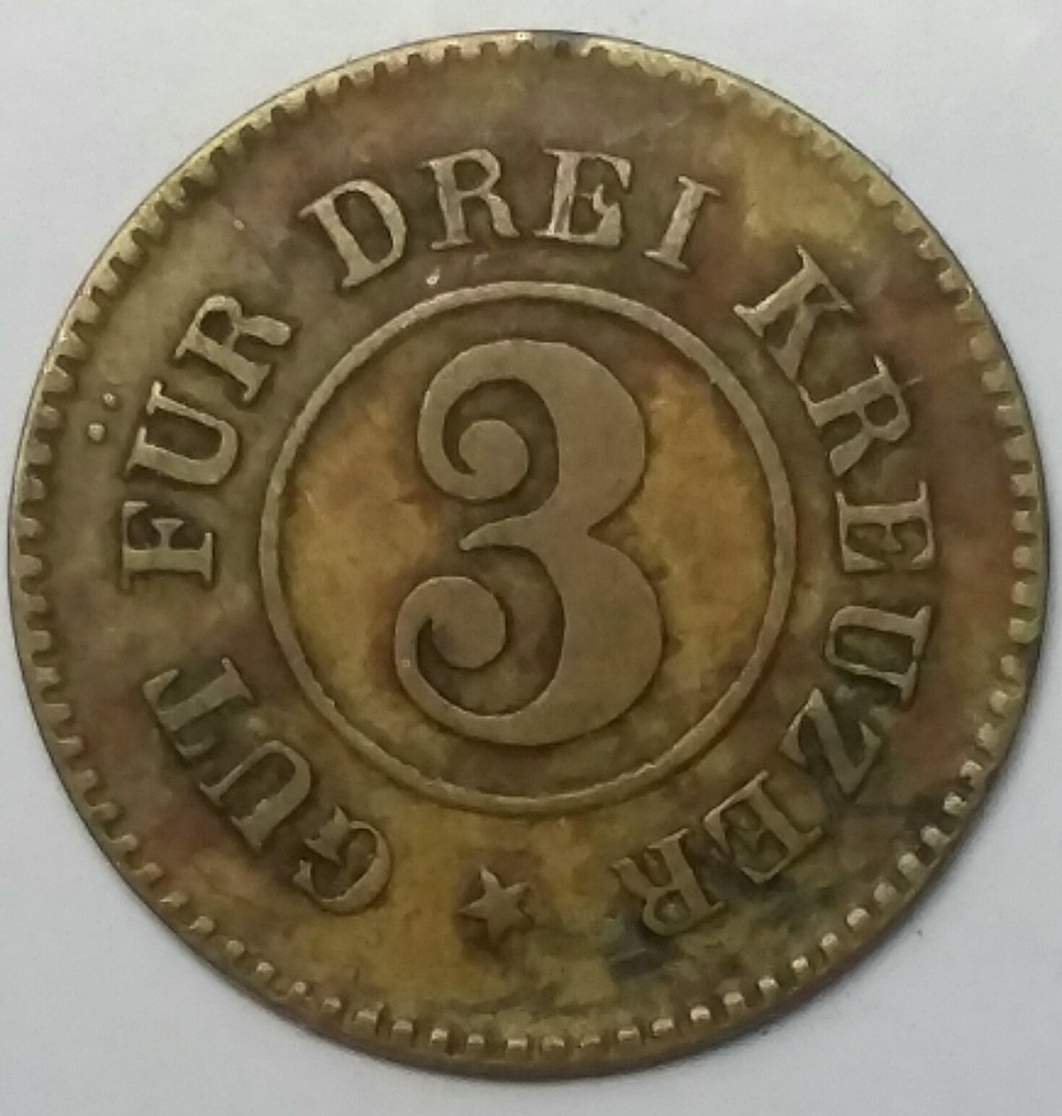 Old-Unknown-Token-Gut-Fur-Drei-Kreuzer-Xav.-Furst-Restaurateur