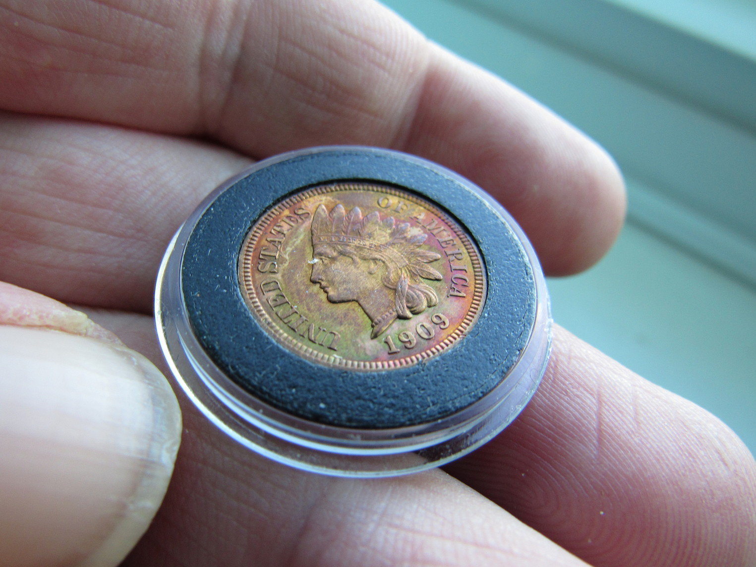 1909-Indian-Cent-Proof-Raw-Colorful